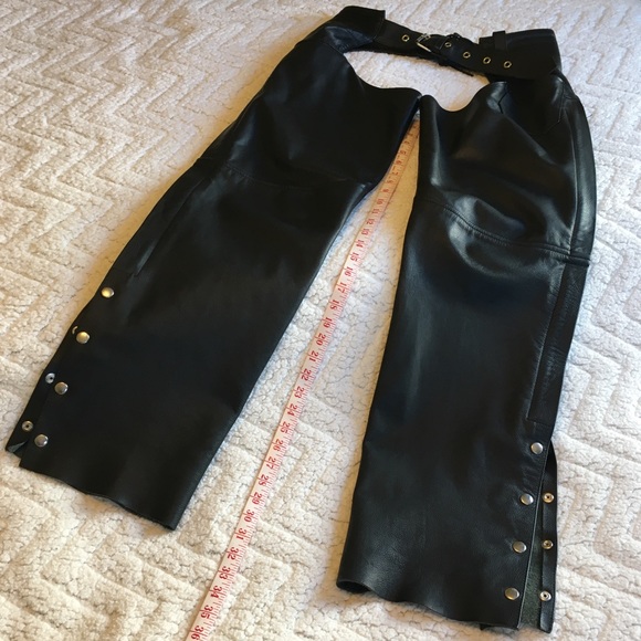RiverRoad Leather Motorcycle Riding Chaps ~ Long - Picture 5 of 15